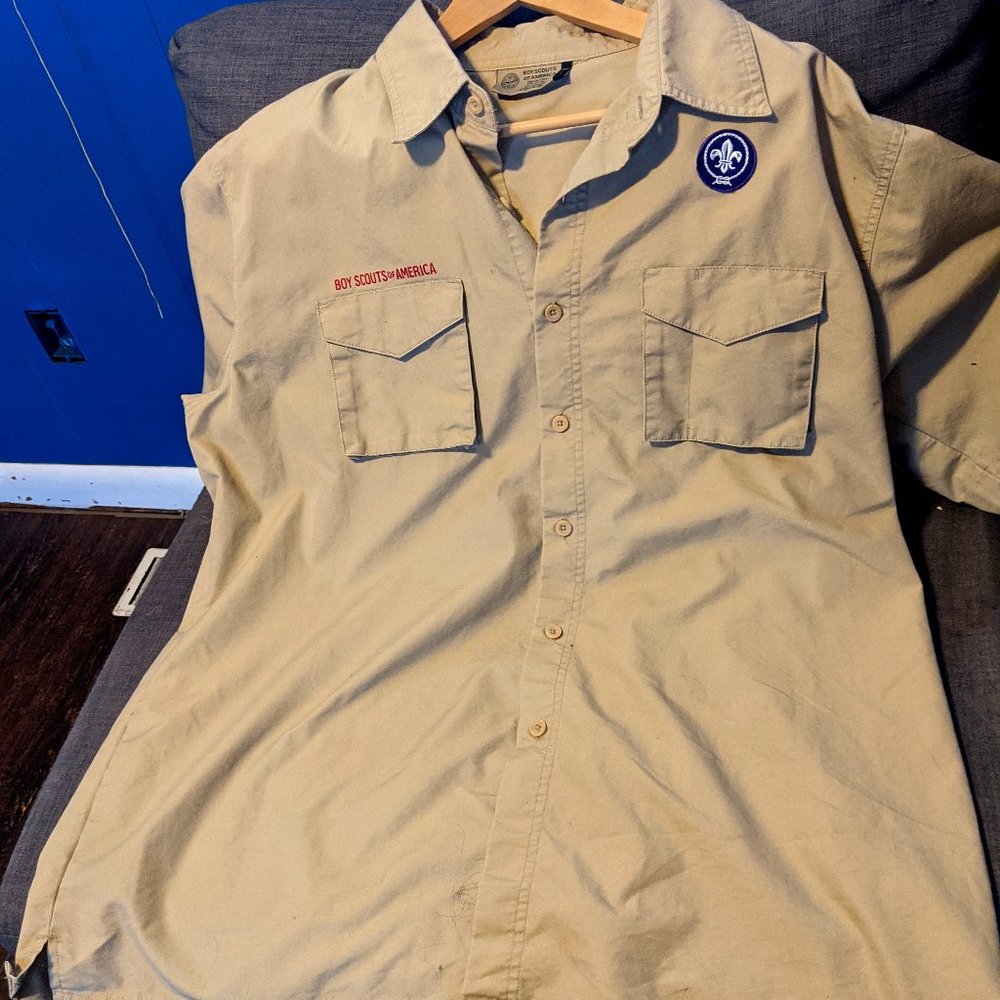 BSA x-large adult uniform shirt boy scouts america